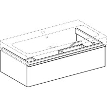 Тумба темно-серый матовый 89 см Geberit iCon 841291000