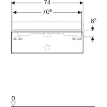 Тумба темно-серый матовый 74 см Geberit iCon 841276000