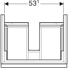 Тумба темно-серый матовый 59,5 см Geberit iCon 841261000