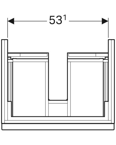 Тумба темно-серый матовый 59,5 см Geberit iCon 841261000