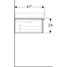 Тумба платина глянец 89 см Geberit iCon 840292000
