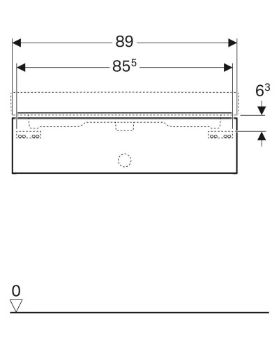 Тумба платина глянец 89 см Geberit iCon 840292000