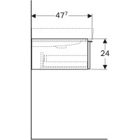 Тумба платина глянец 59,5 см Geberit iCon 840262000