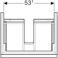 Тумба платина глянец 59,5 см Geberit iCon 840262000