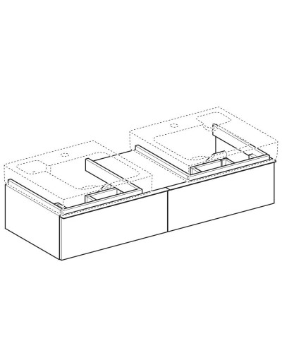 Тумба белый глянец 119 см Geberit iCon 840320000