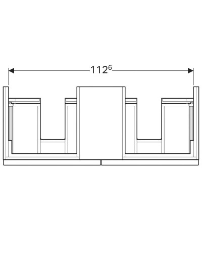 Тумба белый глянец 119 см Geberit iCon 840320000
