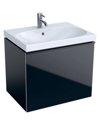 Тумба черный глянец/черный матовый 64 см Geberit Acanto 500.610.16.1