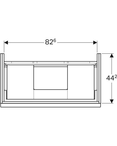 Тумба темно-серый матовый 89 см Geberit iCon 841391000