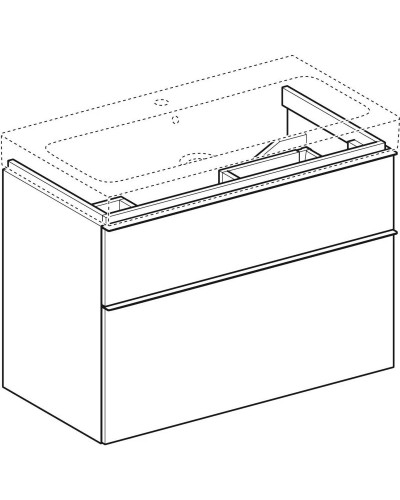 Тумба темно-серый матовый 89 см Geberit iCon 841391000