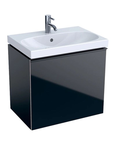 Тумба черный глянец/черный матовый 59,5 см Geberit Acanto 500.614.16.1