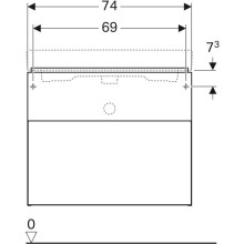 Тумба темно-серый матовый 74 см Geberit iCon 841376000