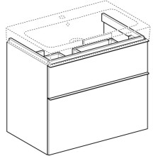 Тумба темно-серый матовый 74 см Geberit iCon 841376000