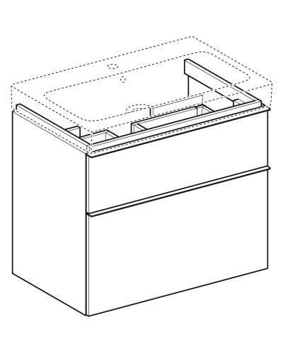 Тумба темно-серый матовый 74 см Geberit iCon 841376000