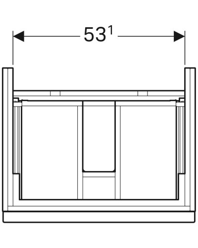 Тумба темно-серый матовый 59,5 см Geberit iCon 841361000