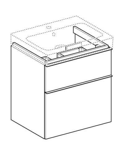 Тумба темно-серый матовый 59,5 см Geberit iCon 841361000