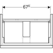 Тумба платина глянец 74 см Geberit iCon 840377000
