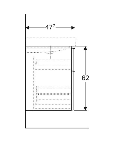Тумба натуральный дуб 59,5 см Geberit iCon 841362000