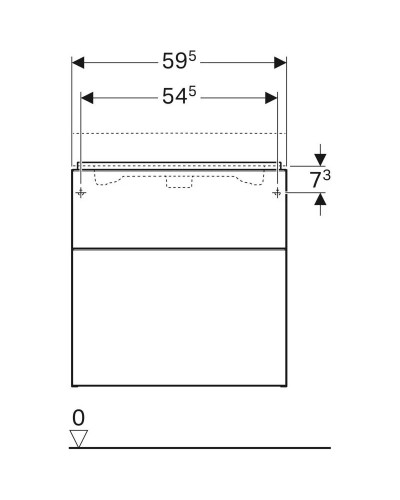 Тумба натуральный дуб 59,5 см Geberit iCon 841362000