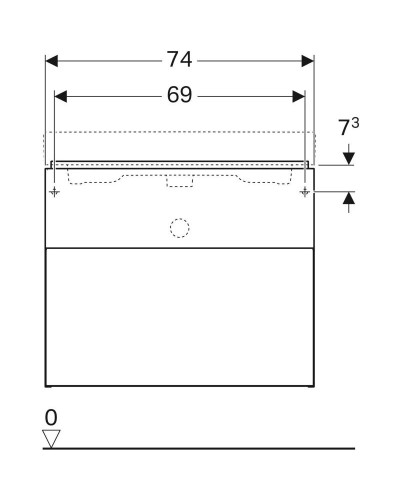 Тумба натуральный дуб 74 см Geberit iCon 841377000