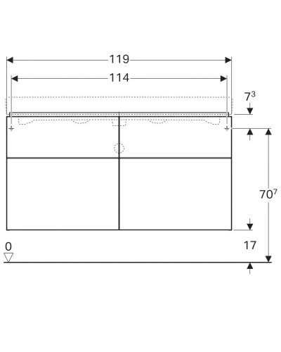 Тумба белый глянец 119 см Geberit iCon 840420000