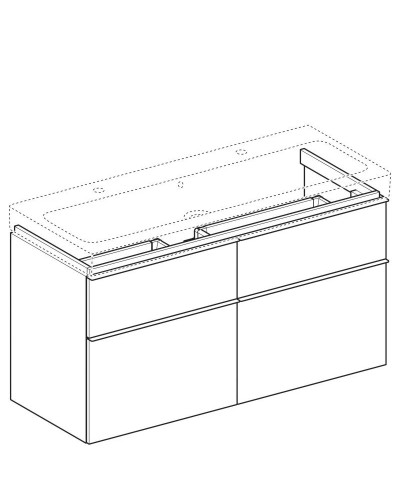 Тумба белый глянец 119 см Geberit iCon 840420000