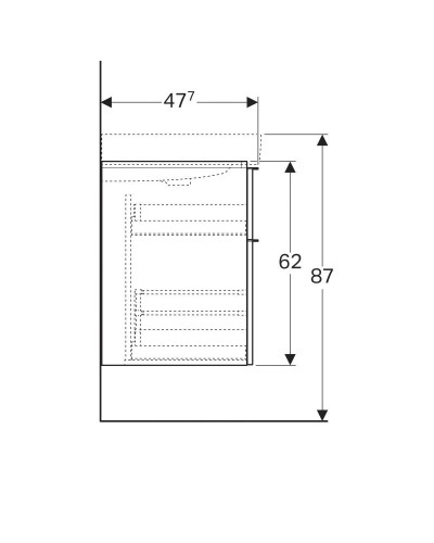 Тумба белый глянец 119 см Geberit iCon 840420000