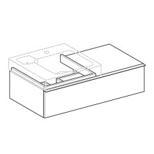 Тумба белый глянец 89 см Geberit iCon 840490000