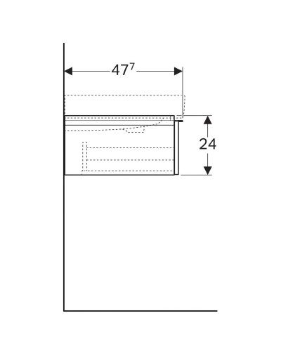 Тумба белый глянец 89 см Geberit iCon 840490000