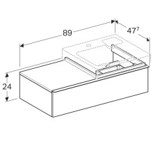 Тумба белый глянец 89 см Geberit iCon 840590000