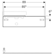 Тумба платина глянец 89 см Geberit iCon 840592000