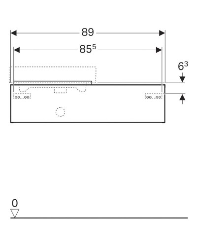 Тумба платина глянец 89 см Geberit iCon 840592000