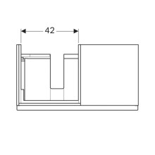 Тумба платина глянец 89 см Geberit iCon 840592000