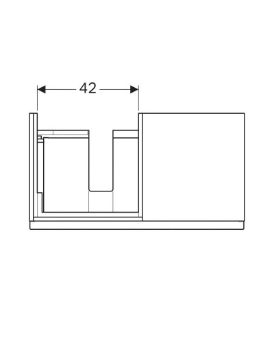Тумба платина глянец 89 см Geberit iCon 840592000