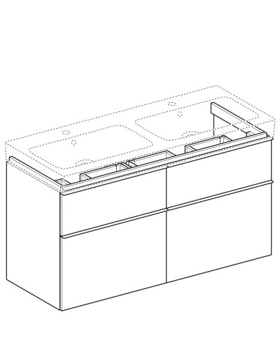 Тумба белый глянец 119 см Geberit iCon 840520000