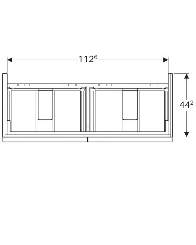 Тумба белый глянец 119 см Geberit iCon 840520000