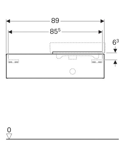 Тумба натуральный дуб 89 см Geberit iCon 841592000