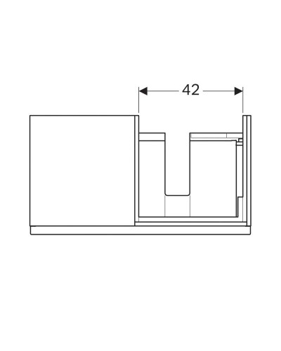 Тумба натуральный дуб 89 см Geberit iCon 841592000