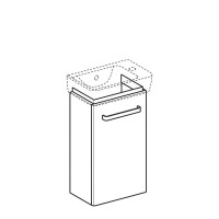 Тумба светло-серый глянец/светло-серый матовый 34,8 см Geberit Renova Compact 862041000