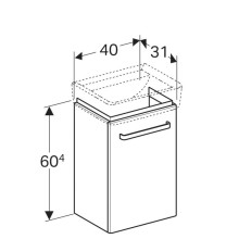 Тумба белый глянец/белый матовый 40 см Geberit Renova Compact 862045000