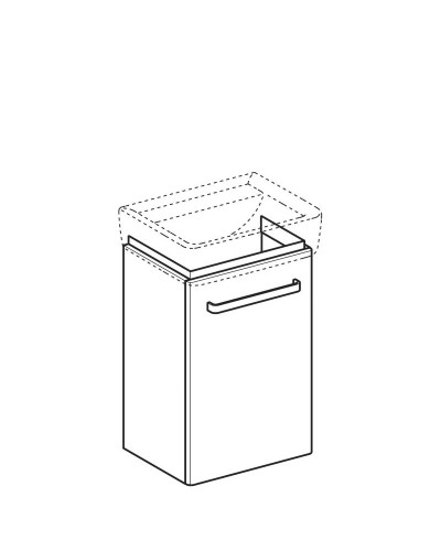 Тумба белый глянец/белый матовый 40 см Geberit Renova Compact 862045000