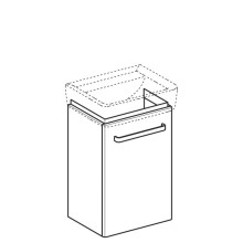 Тумба светло-серый глянец/светло-серый матовый 40 см Geberit Renova Compact 862046000