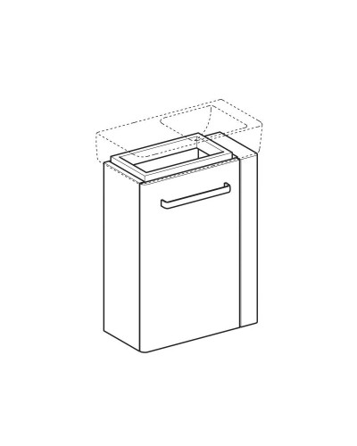 Тумба белый глянец/белый матовый 44,8 см Geberit Renova Compact 862050000