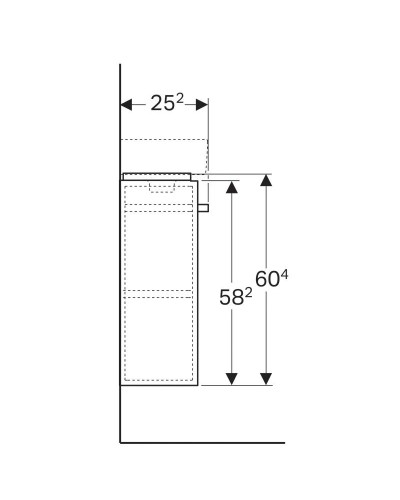 Тумба белый глянец/белый матовый 44,8 см Geberit Renova Compact 862050000
