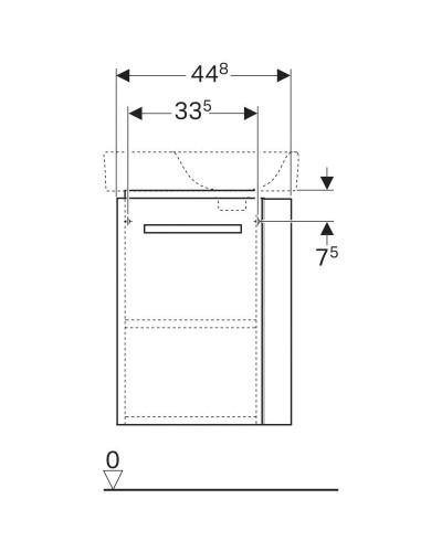 Тумба белый глянец/белый матовый 44,8 см Geberit Renova Compact 862050000