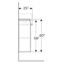 Тумба светло-серый глянец/светло-серый матовый 44,8 см Geberit Renova Compact 862051000