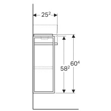 Тумба белый глянец/белый матовый 44,8 см Geberit Renova Compact 862250000