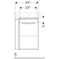 Тумба светло-серый глянец/светло-серый матовый 44,8 см Geberit Renova Compact 862251000