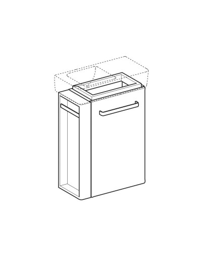 Тумба светло-серый глянец/светло-серый матовый 44,8 см Geberit Renova Compact 862251000