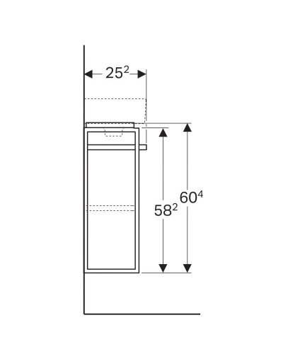 Тумба светло-серый глянец/светло-серый матовый 44,8 см Geberit Renova Compact 862251000