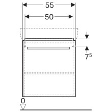 Тумба белый глянец/белый матовый 55 см Geberit Renova Compact 862060000